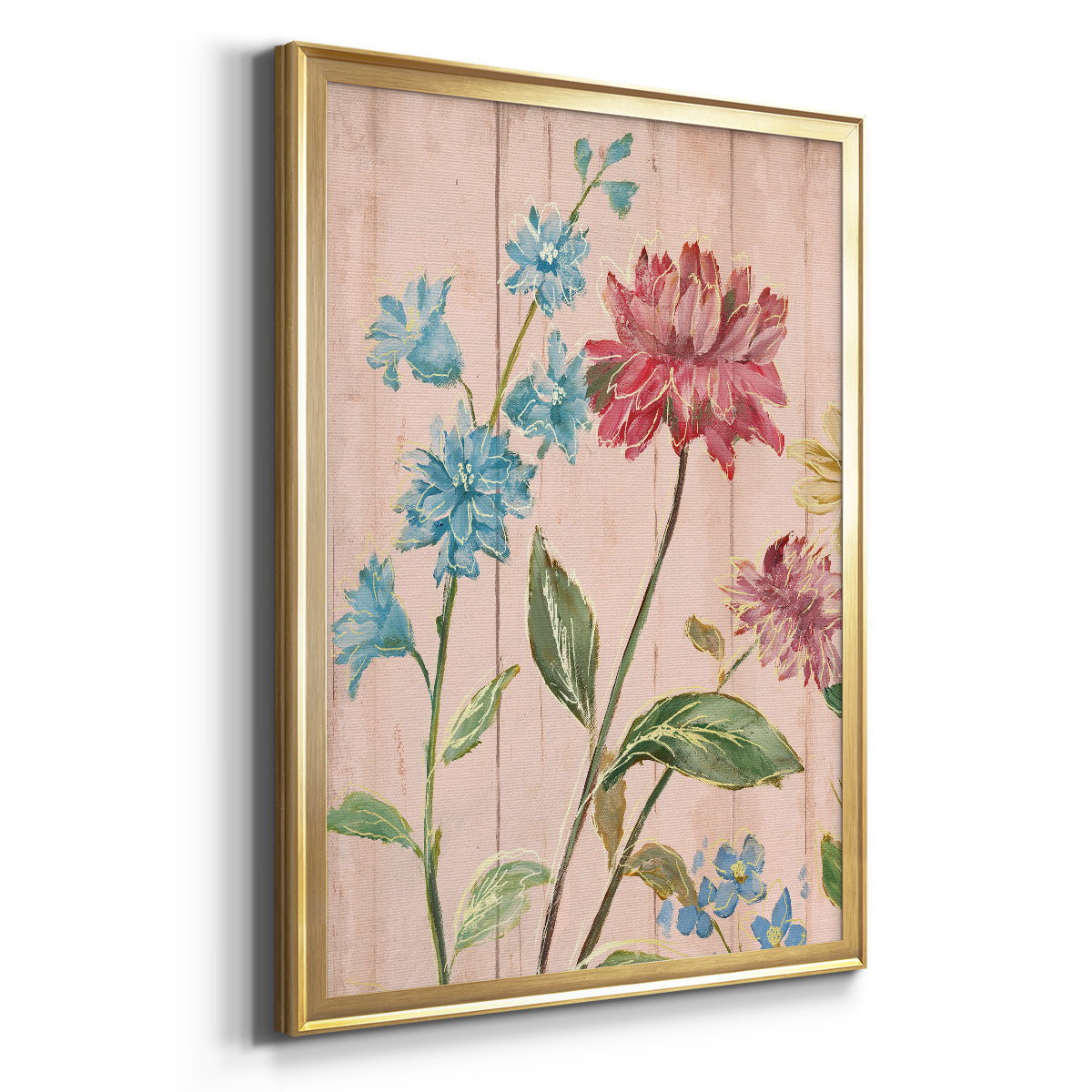 Wildflower Flutter I - Modern Framed Canvas Print