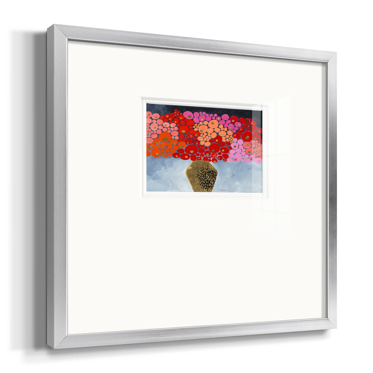 Red Poppies II- Premium Framed Print Double Matboard