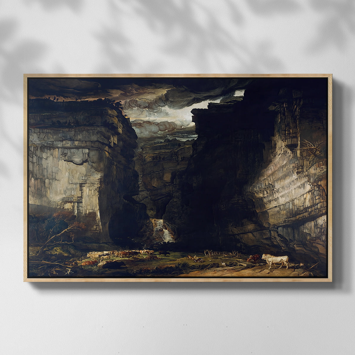 Gordale Scar, c. 1811-1813 - Floater Framed Canvas Print