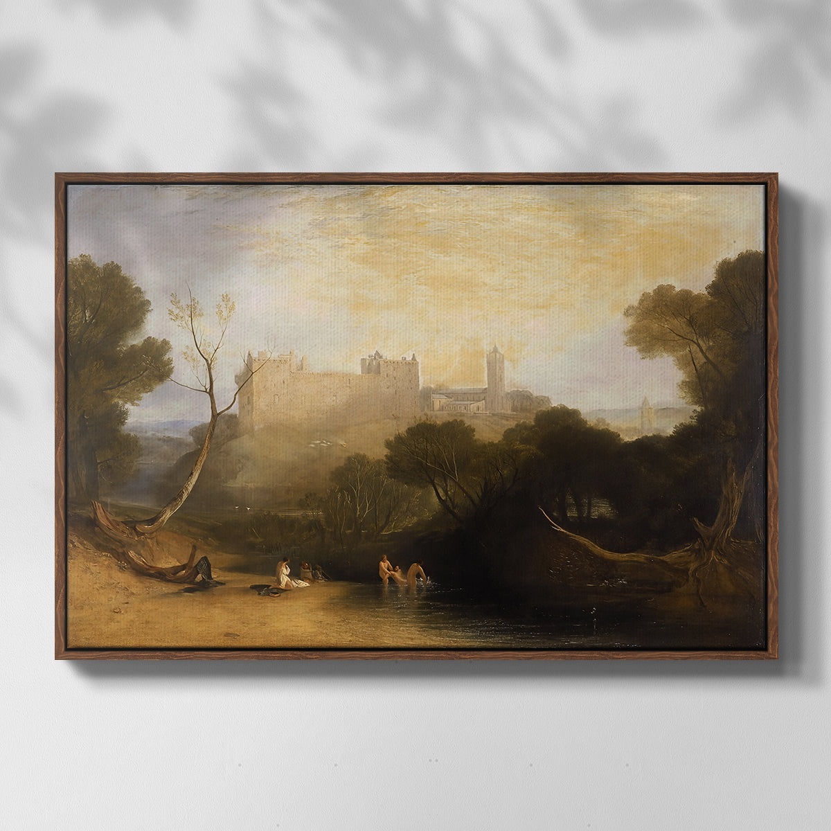 Linlithgow Palace, c. 1807 - Floater Framed Canvas Print