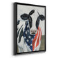 American Cow II - Modern Framed Canvas Print