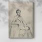 Canvas art print of a refined male figure with minimal shading and soft lines with a soft shadow on a white background.