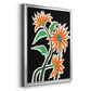 Pop Flowers III - Modern Framed Canvas Print