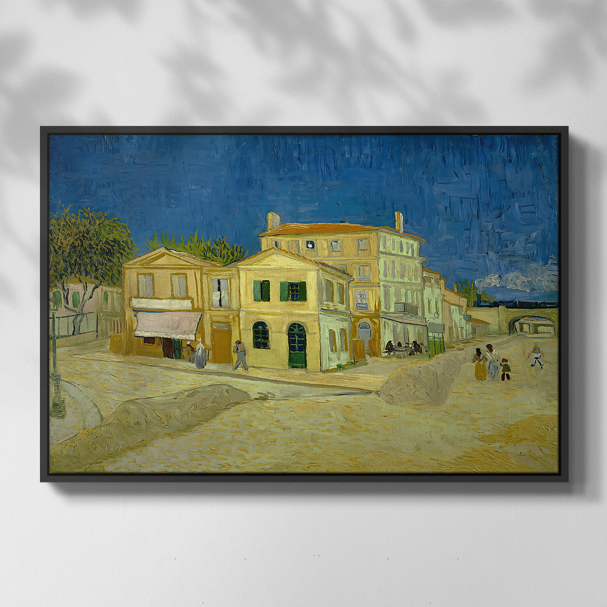 The Yellow House (The Street), 1888 - Floater Framed Canvas Print