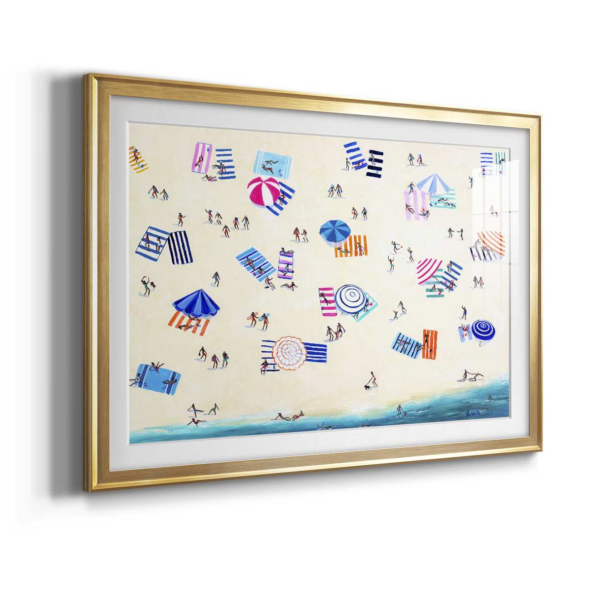 Colorful Beach Premium Framed Print - Ready to Hang