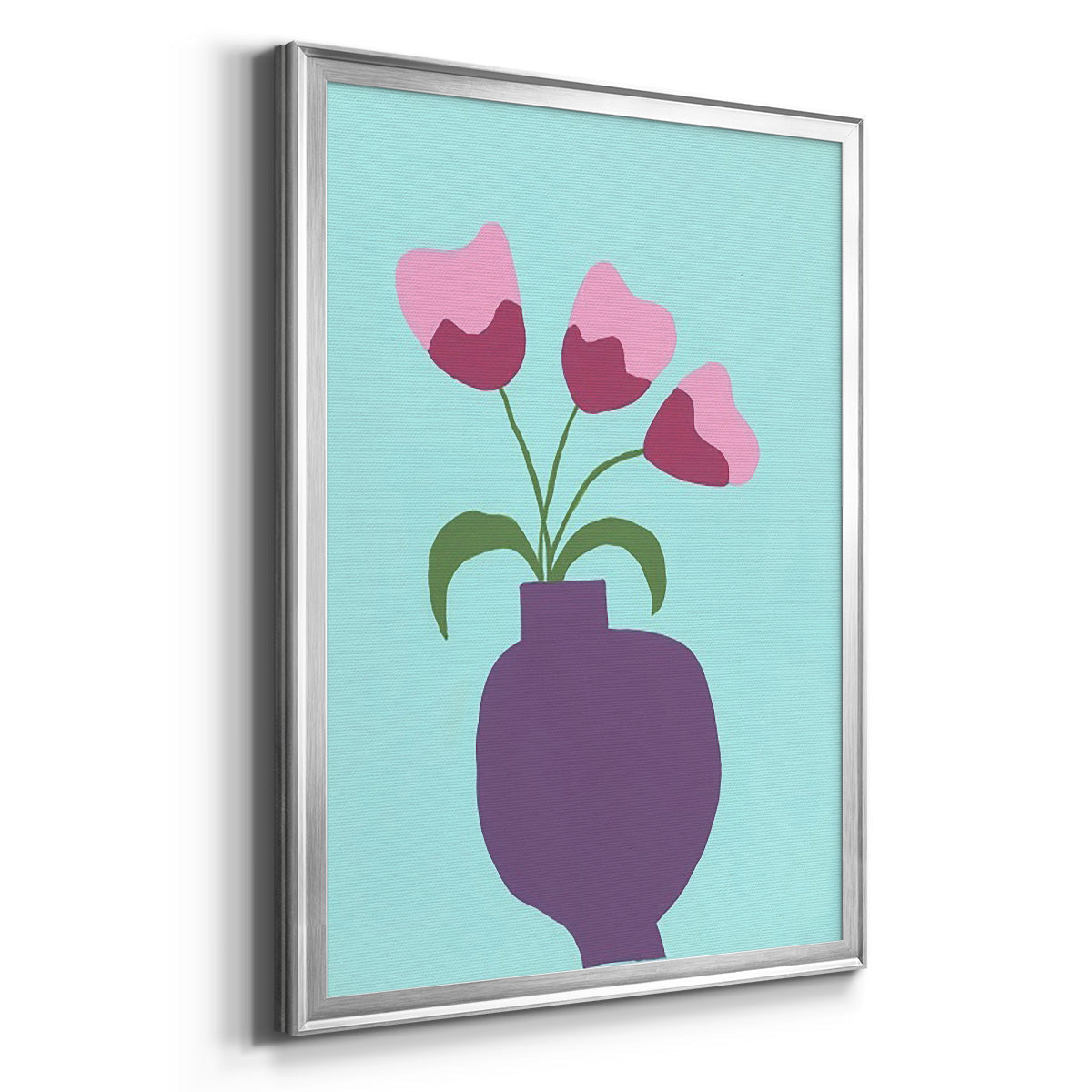 Modern Blooms I - Modern Framed Canvas Print