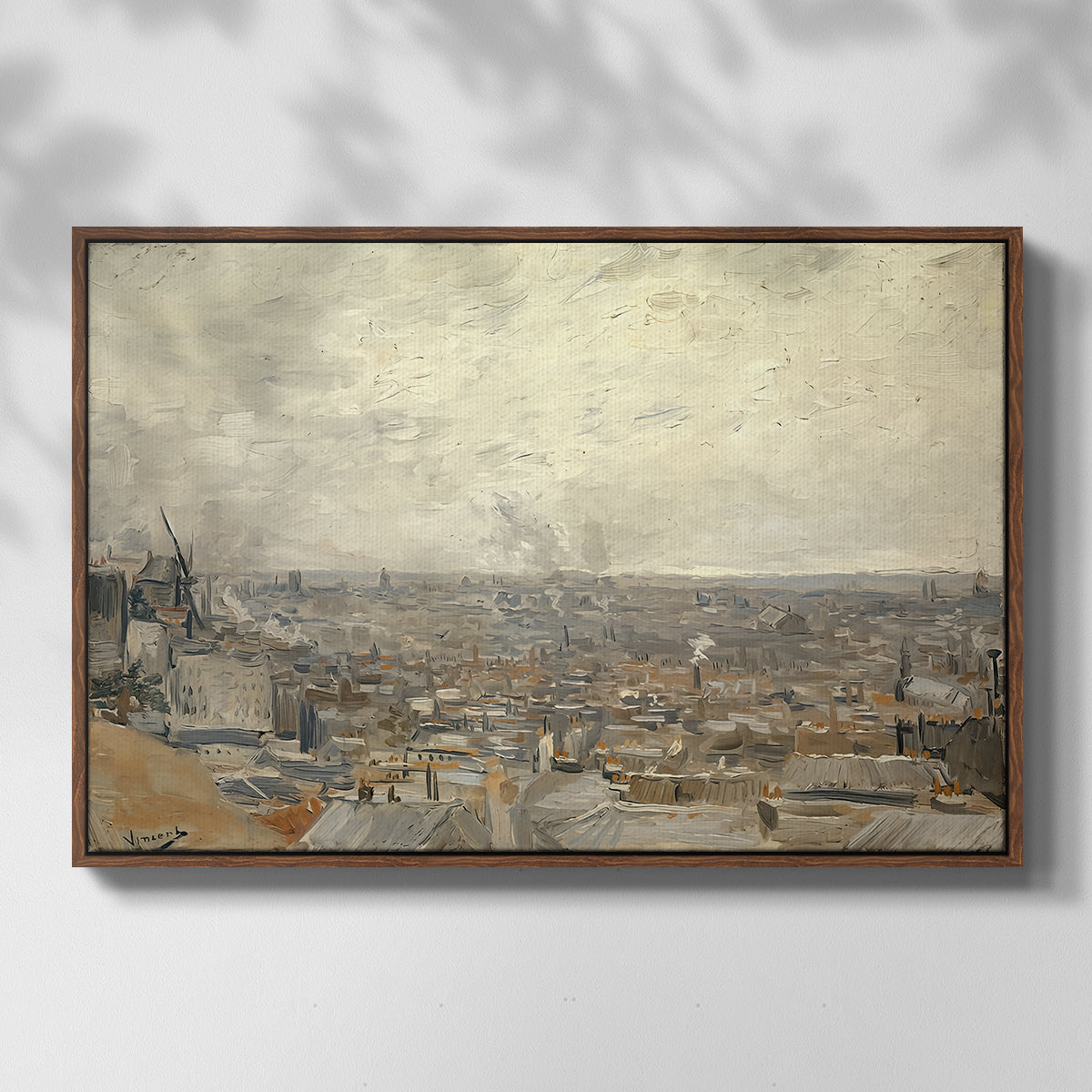 View from Montmartre, 1886 - Floater Framed Canvas Print