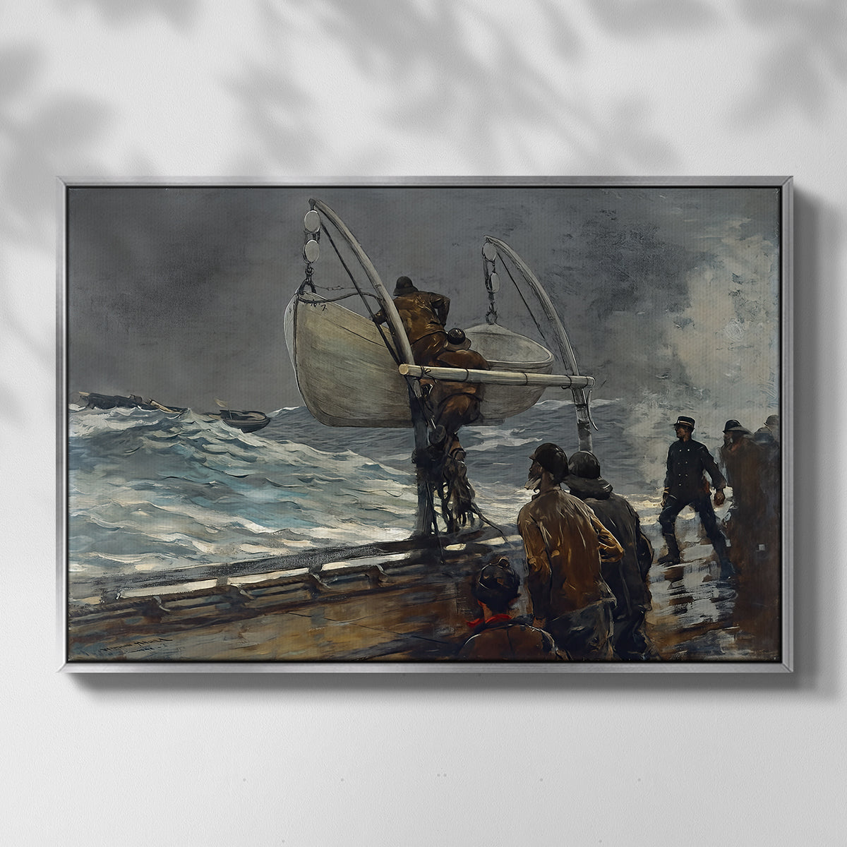 The Signal of Distress, c. 1896 - Floater Framed Canvas Print