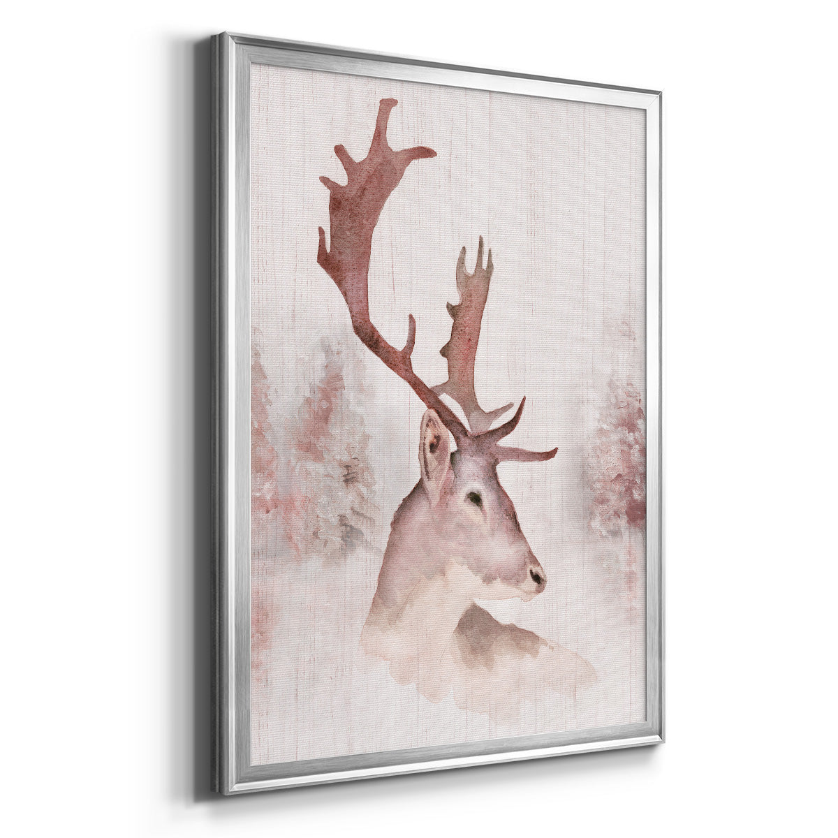 Blush Deer - Modern Framed Canvas Print