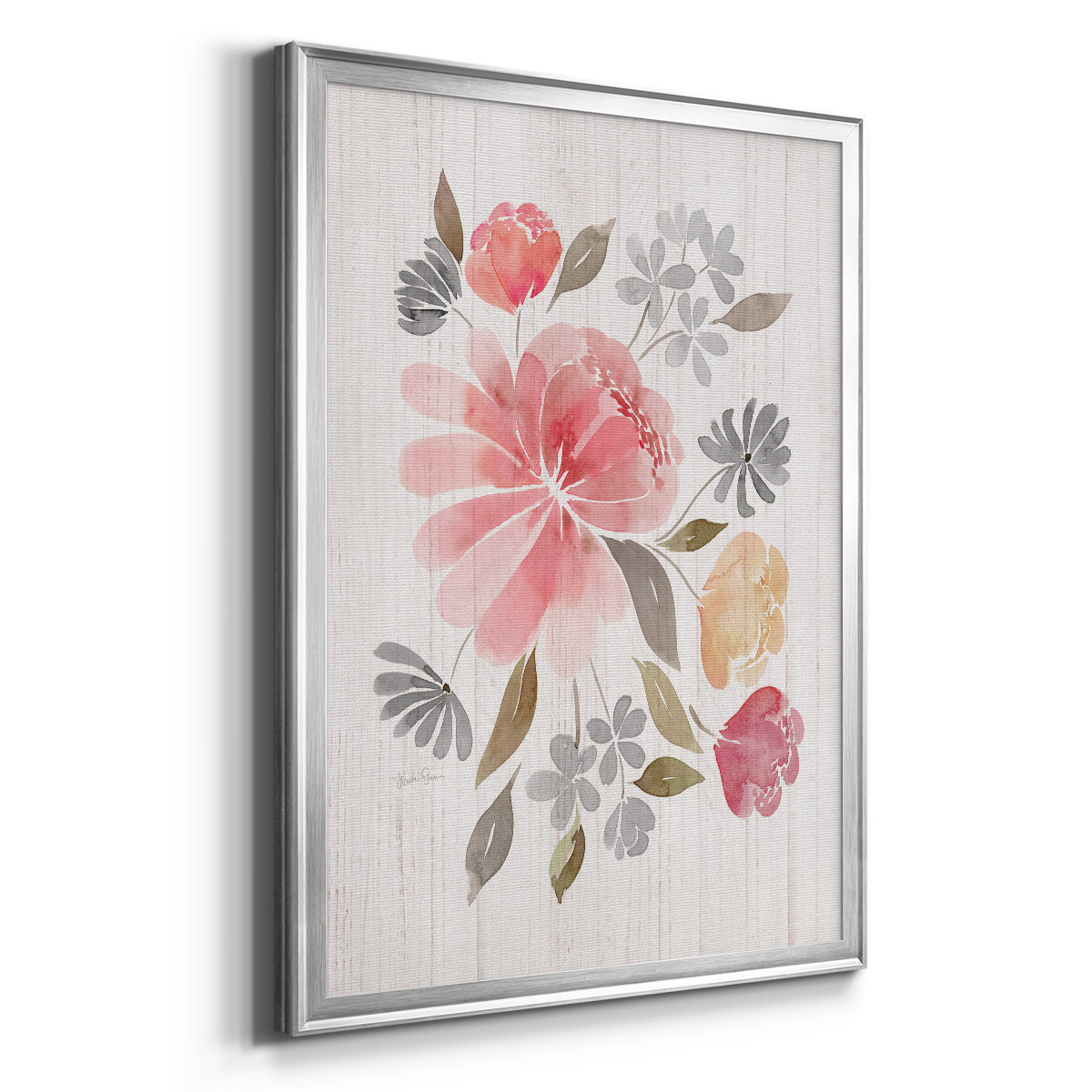 Loose Peonies I - Modern Framed Canvas Print
