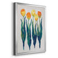 Tulips in a Row I - Modern Framed Canvas Print