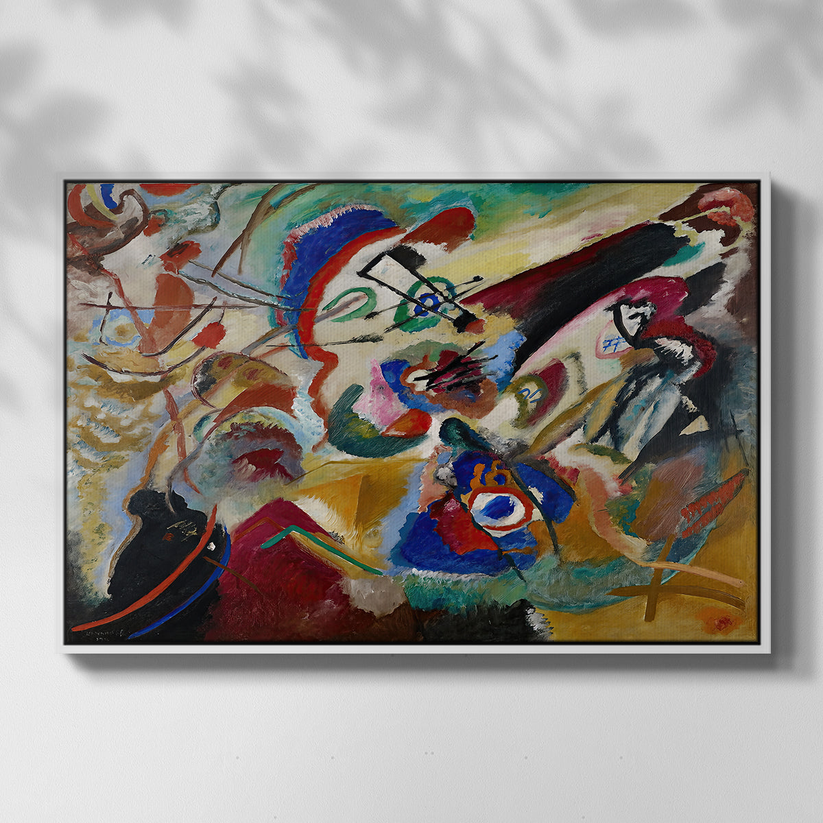 Fragment 2 for Composition VII, 1913 - Floater Framed Canvas Print