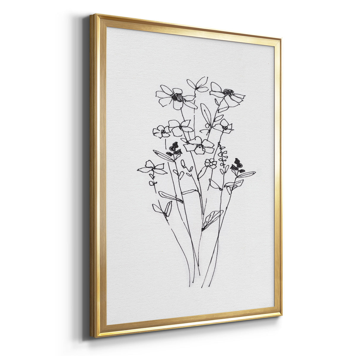 Farmhouse Plants I - Modern Framed Canvas Print
