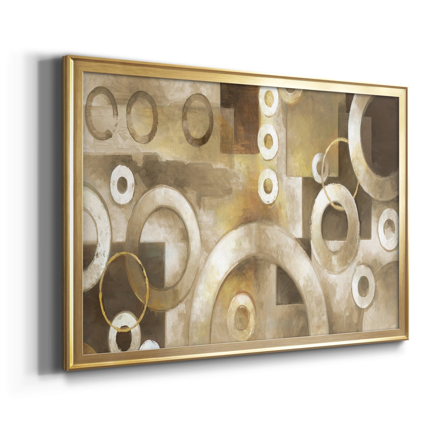 Neutral Motion - Modern Framed Canvas Print