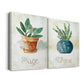 Potted Sage Premium Gallery Wrapped Canvas - Ready to Hang - Set of 2 - 8 x 12 Each