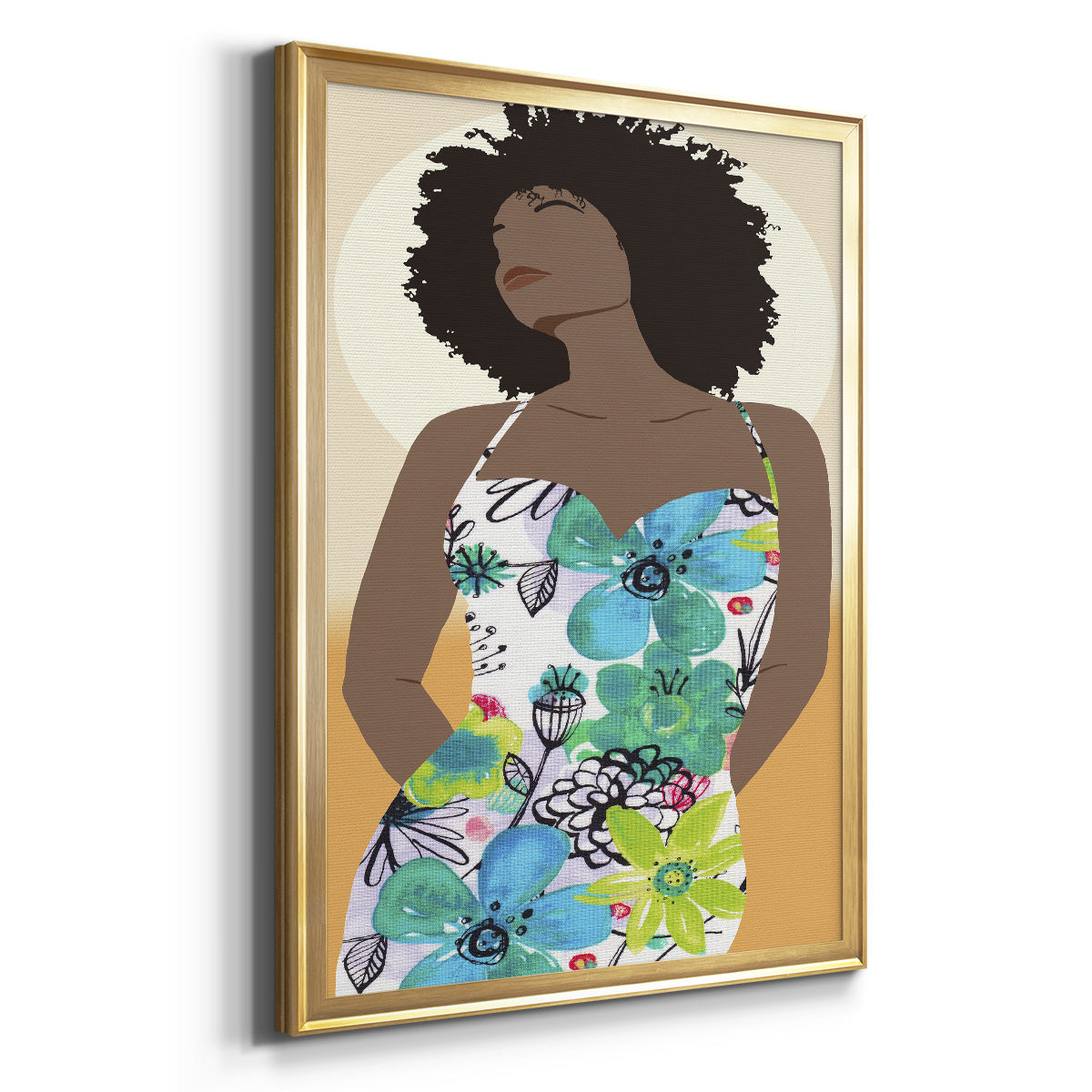 You Go Woman I - Modern Framed Canvas Print