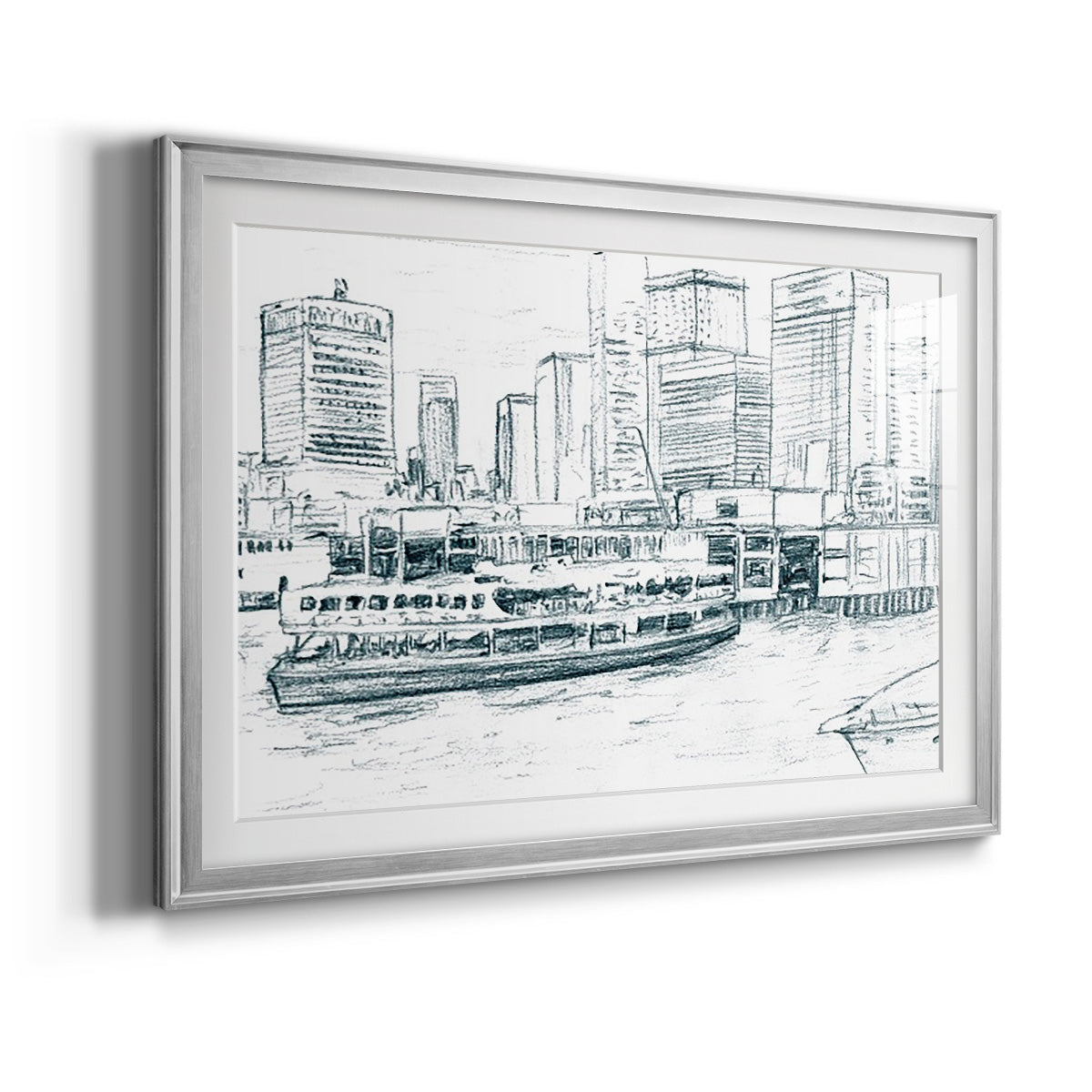 Ferryboats IV Premium Framed Print - Ready to Hang