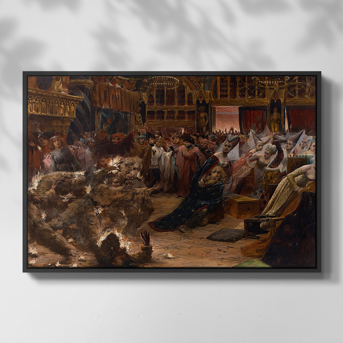Ball of the Burning Men, 1889 - Floater Framed Canvas Print