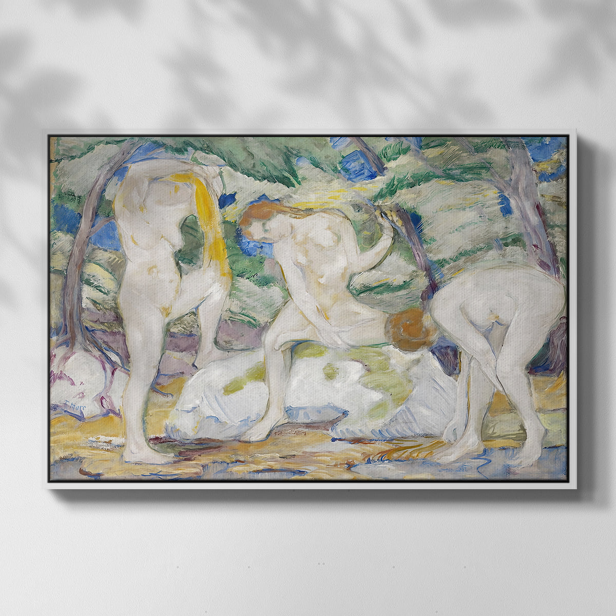 Bathing Women, 1910 - Floater Framed Canvas Print