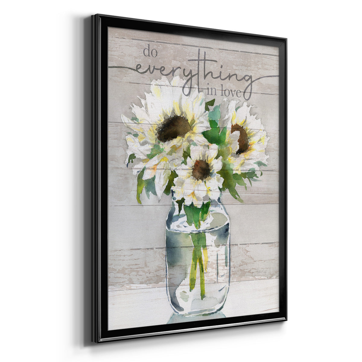 Do Everything In Love - Modern Framed Canvas Print