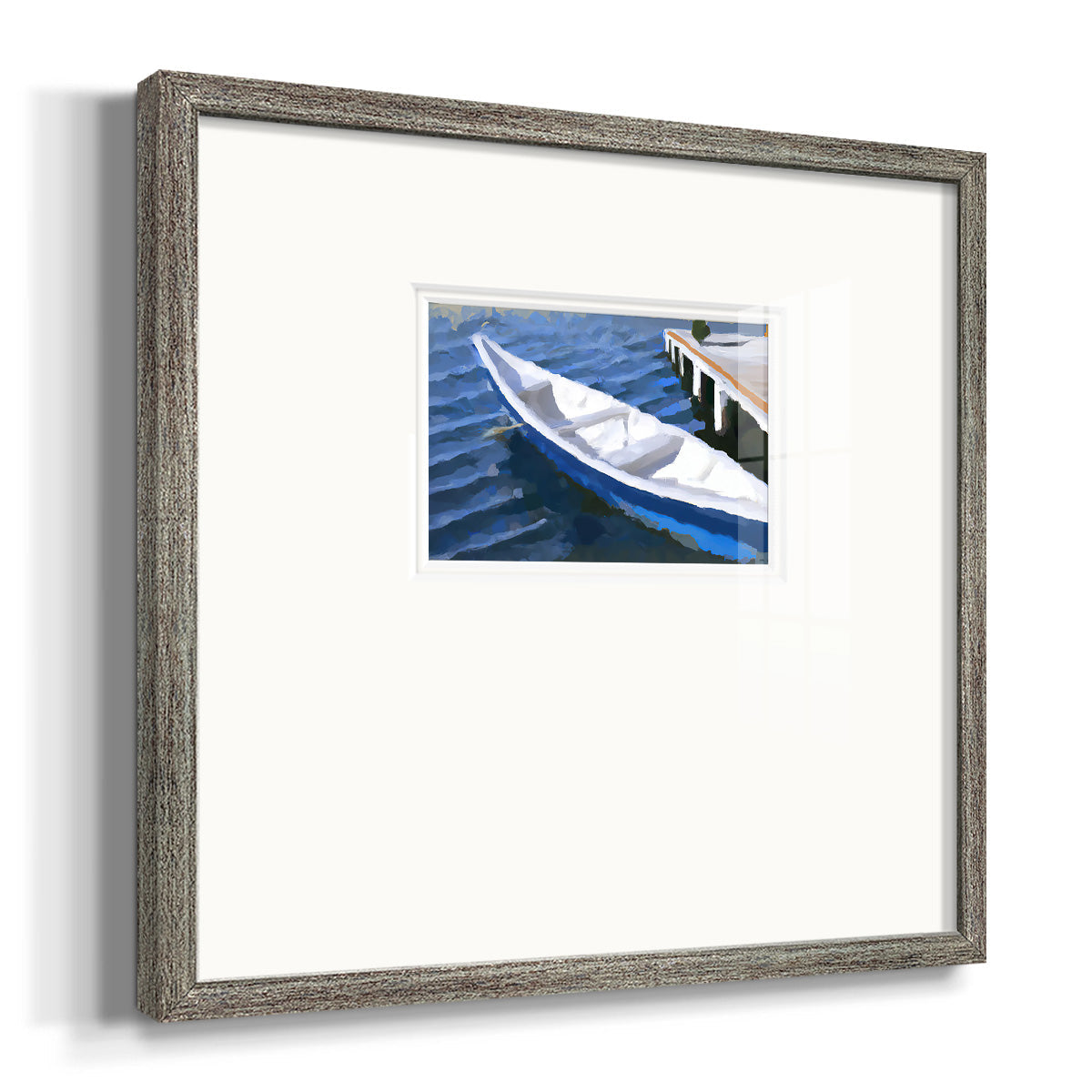 Colorful Rowboat IV Premium Framed Print Double Matboard