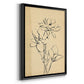 Magnolia Sketch II - Modern Framed Canvas Print