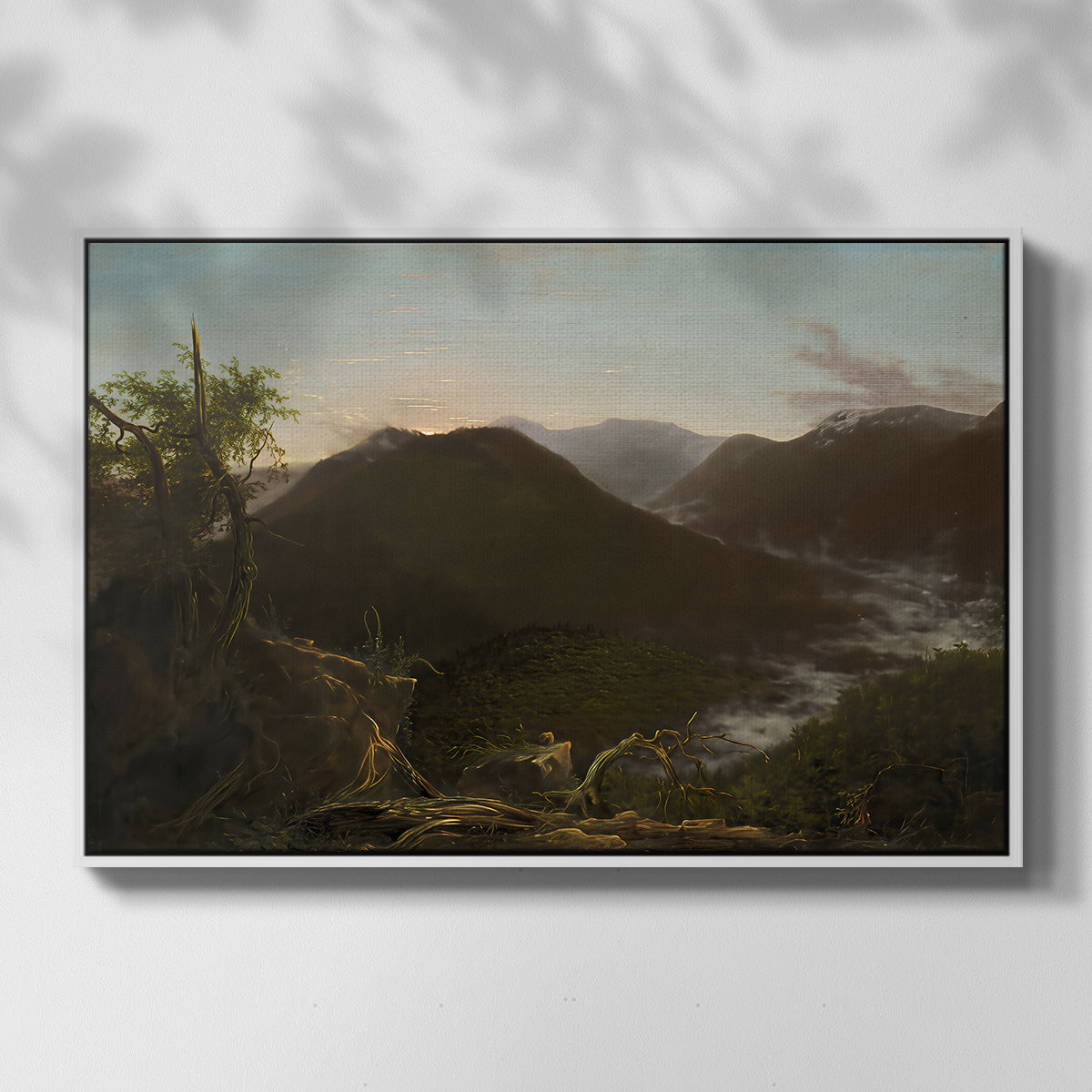 Sunrise in the Catskill Mountains, 1826 - Floater Framed Canvas Print