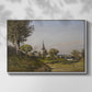 Village Landscape with Church, 1891 - Floater Framed Canvas Print