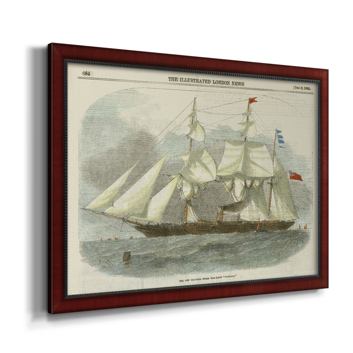 Antique Clipper Ship III Premium Framed Canvas- Ready to Hang