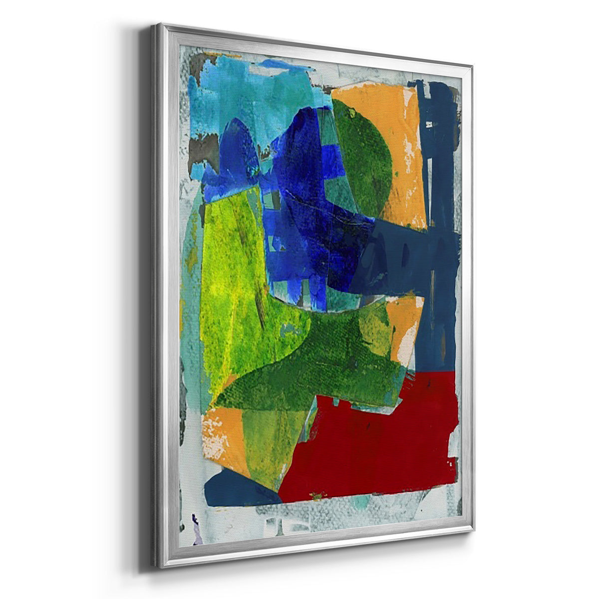 Brights Strokes II - Modern Framed Canvas Print