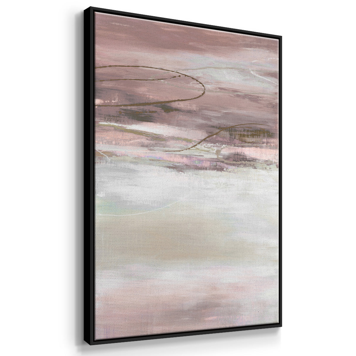 Geo Cache in Pale - Framed Premium Gallery Wrapped Canvas L Frame - Ready to Hang