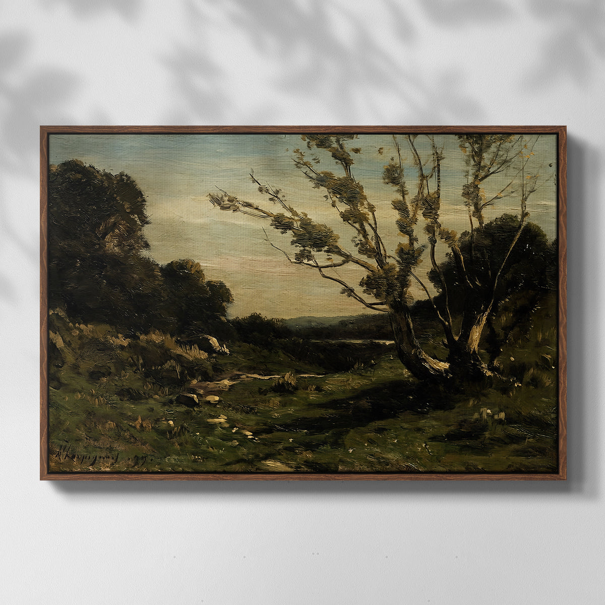 Morning in the Nievre, 1877 - Floater Framed Canvas Print