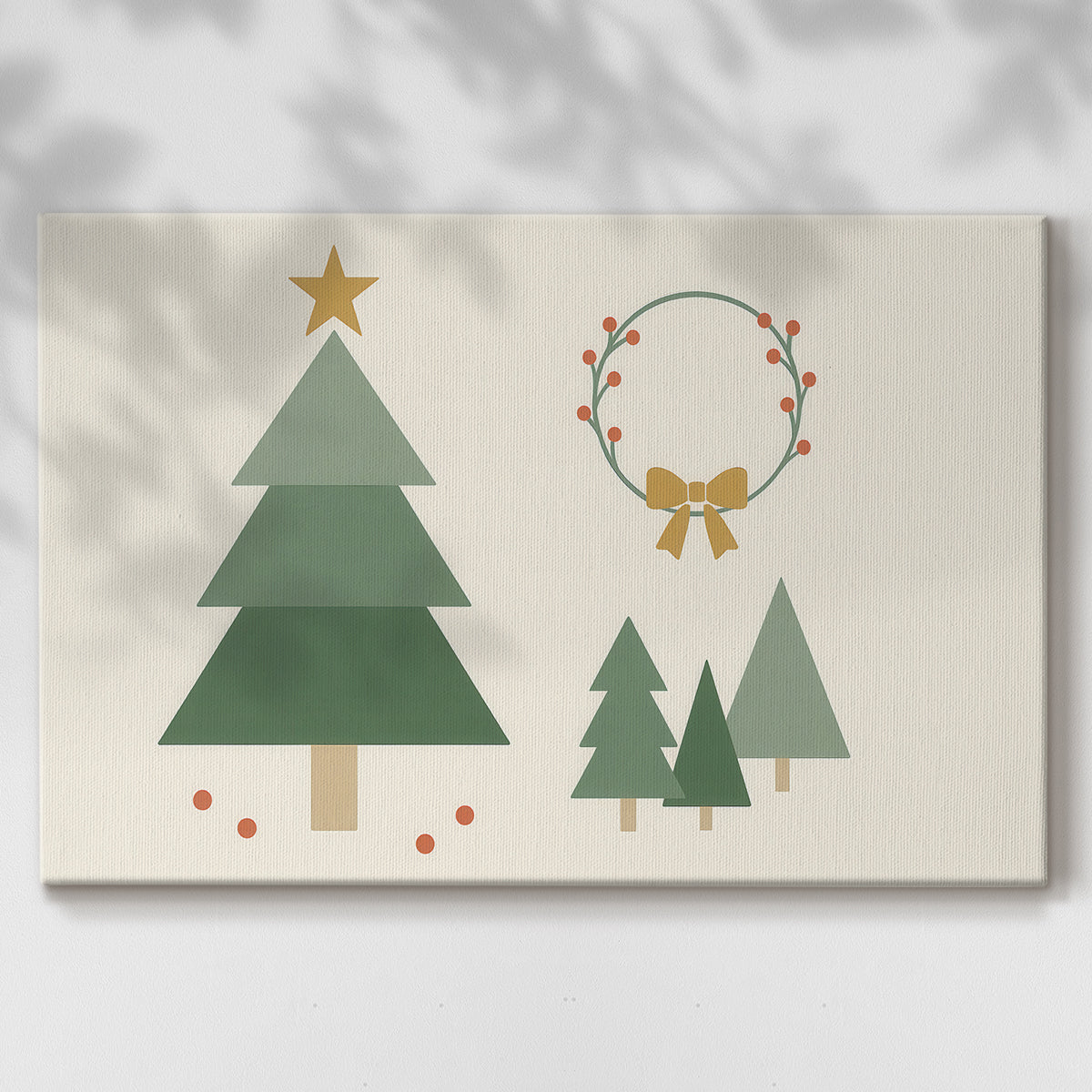 Silver Snow at Night - Canvas Art Print