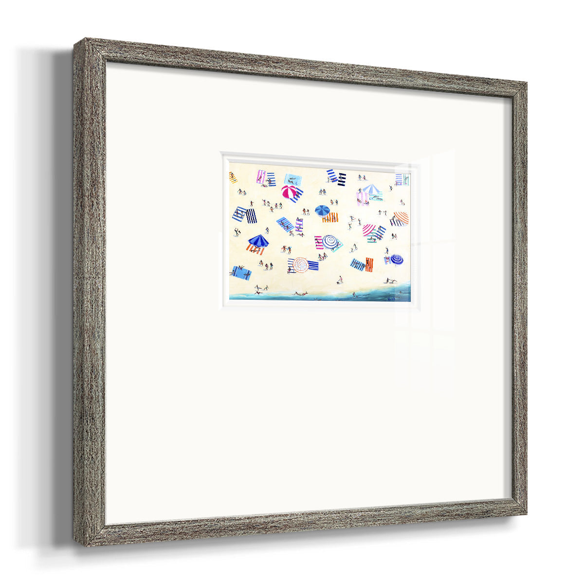 Colorful Beach- Premium Framed Print Double Matboard