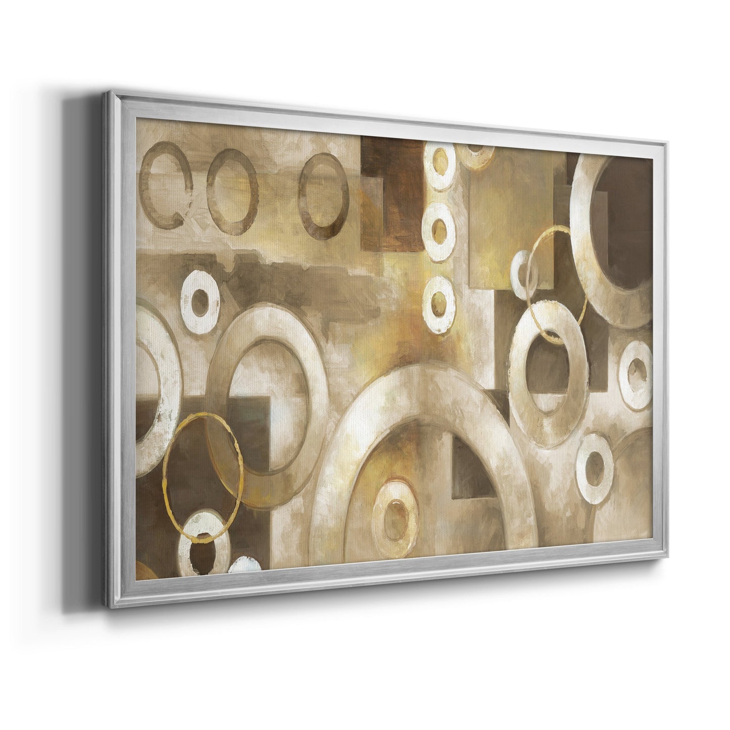 Neutral Motion - Modern Framed Canvas Print