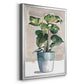 Potted Houseplant II - Modern Framed Canvas Print