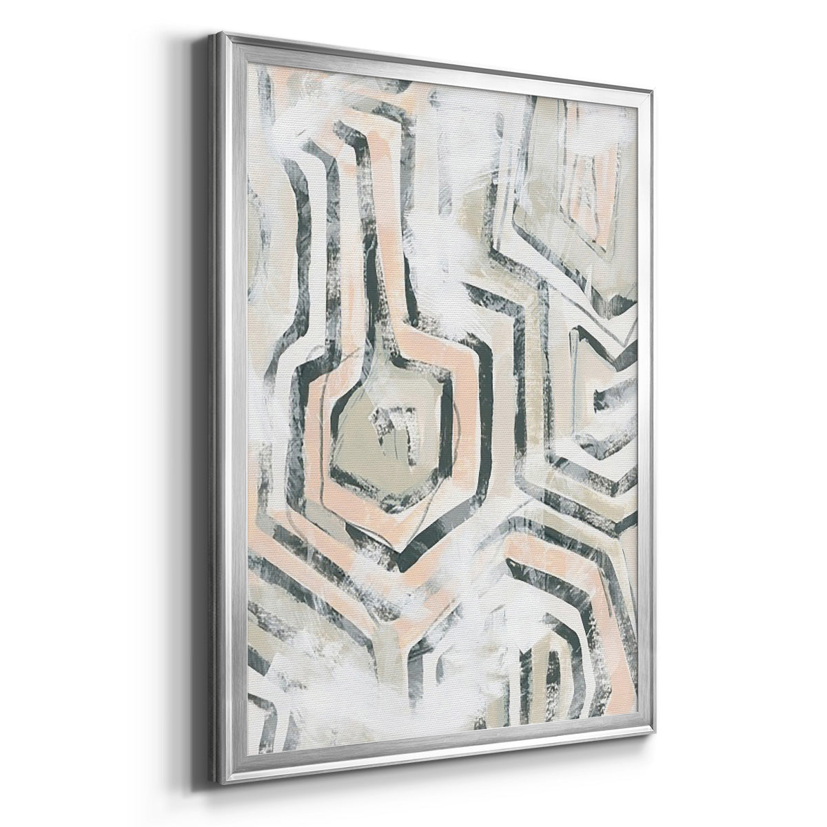 Sand Glyphs I - Modern Framed Canvas Print