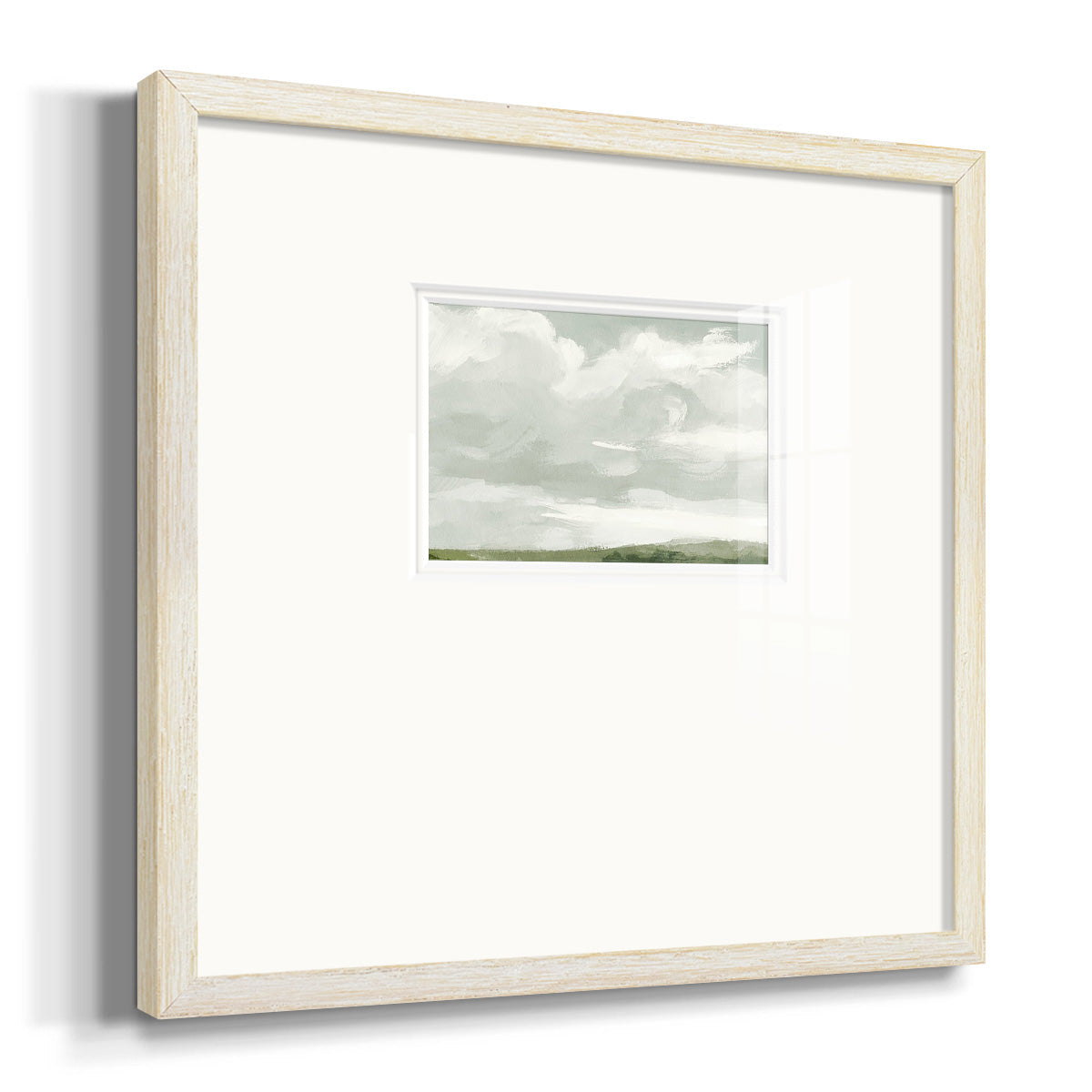 Gray Stone Sky III Premium Framed Print Double Matboard