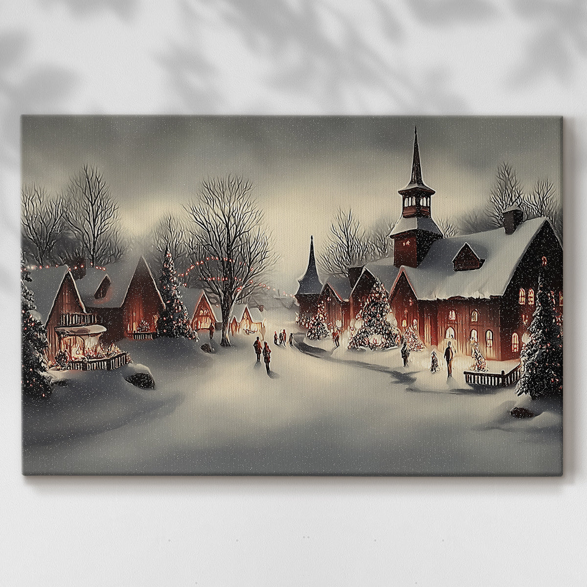 Candlelit Manger Serenade - Canvas Art Print