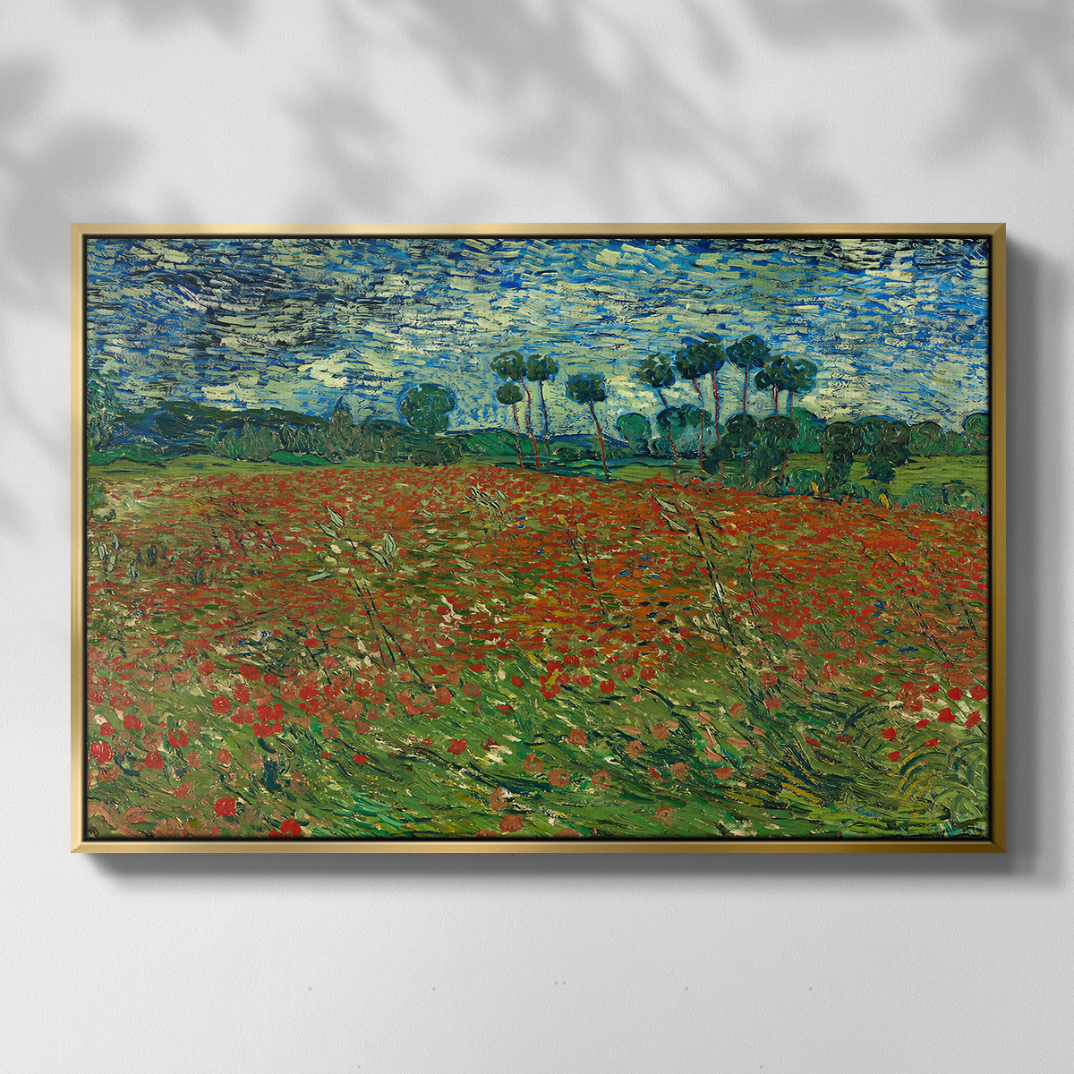 Field with Poppies, 1889 - Floater Framed Canvas Print