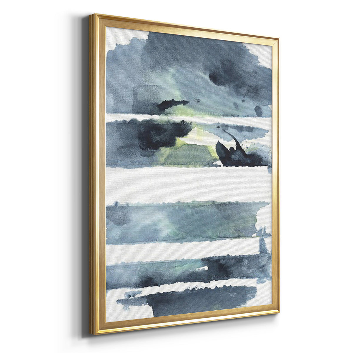 Blue Memories I - Modern Framed Canvas Print