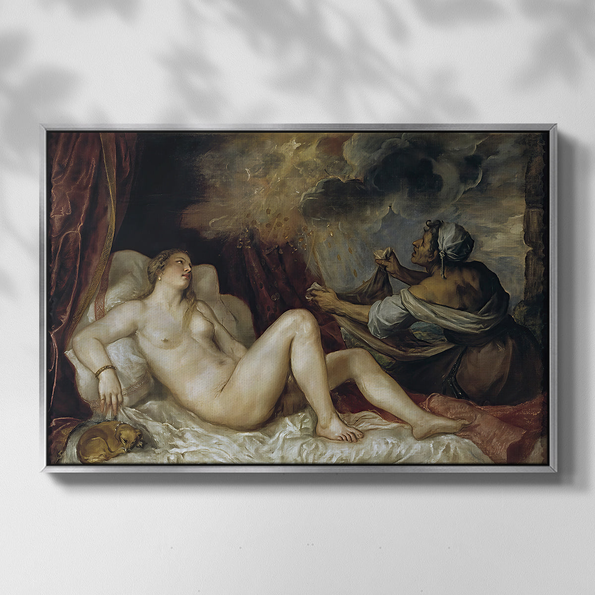 Danaë, c. 1560-1565 - Floater Framed Canvas Print