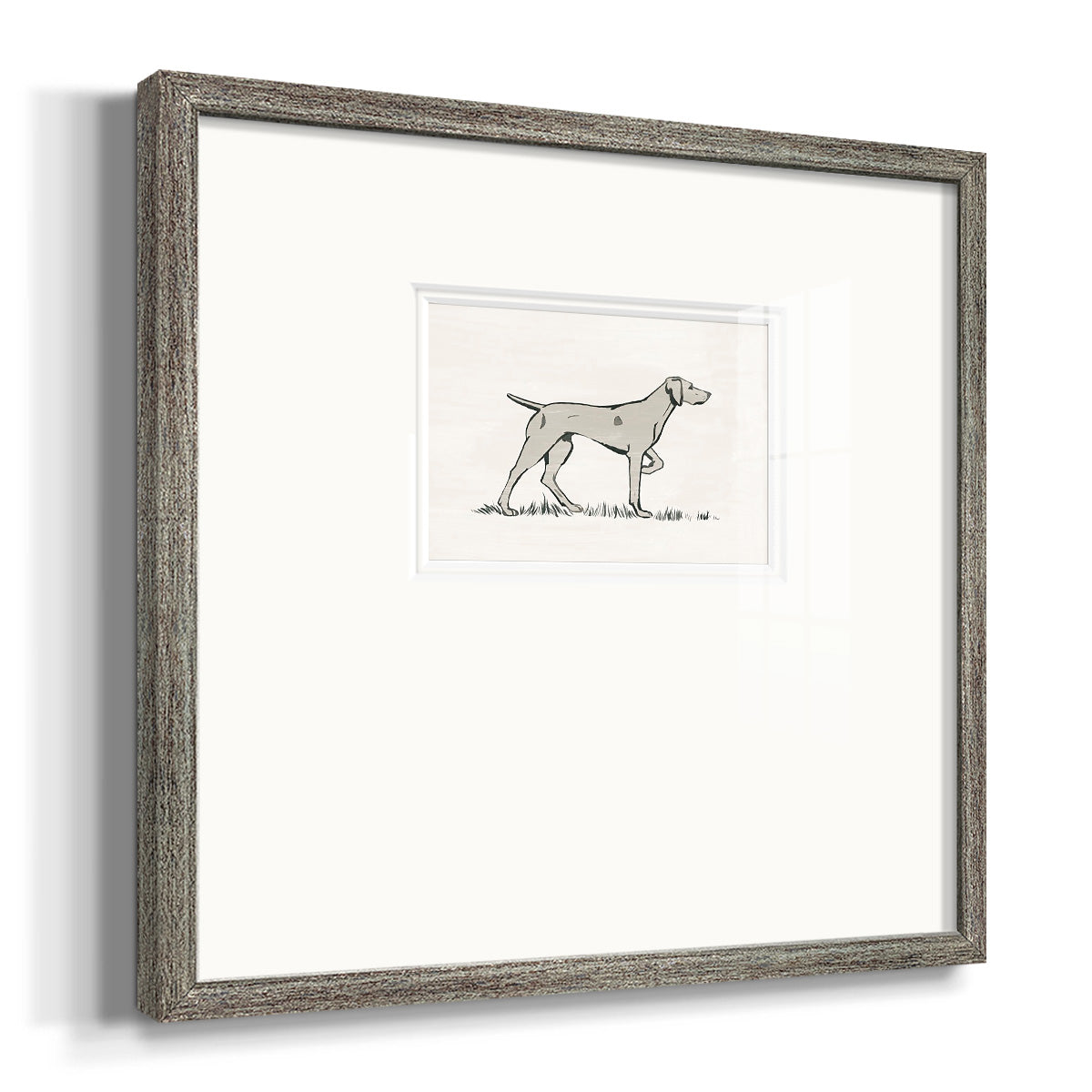 Neutral Pointer I Premium Framed Print Double Matboard