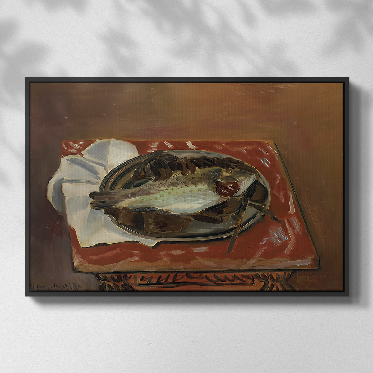 Still Life with Bream (Nature morte à la daurade), 1920 - Floater Framed Canvas Print