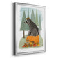 Raccoon On Pumpkin - Modern Framed Canvas Print