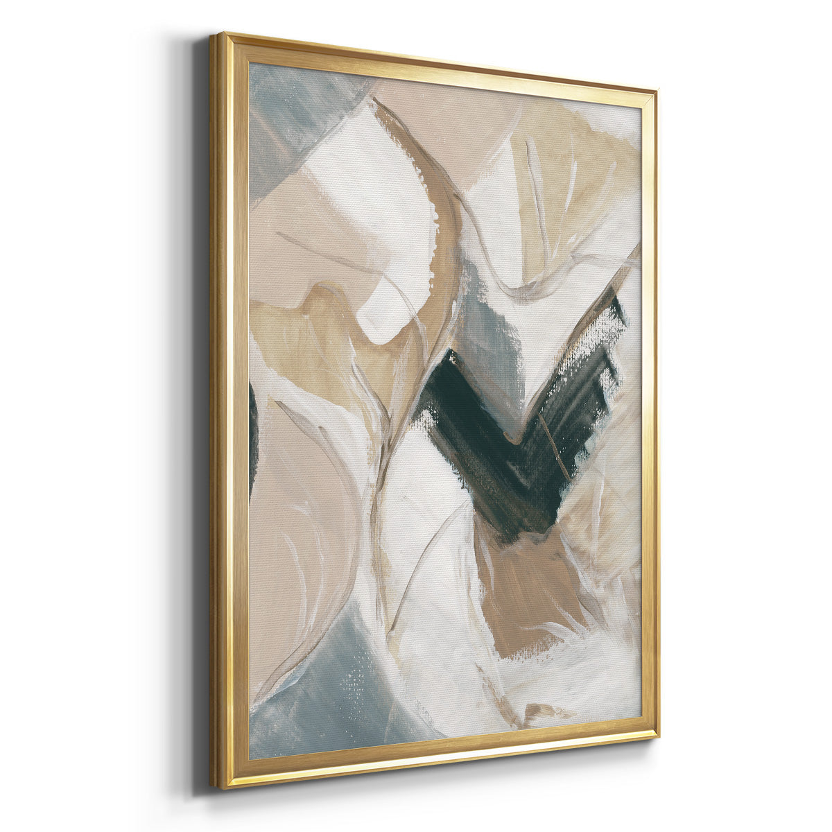 Marble Lines II - Modern Framed Canvas Print