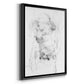 Graphite Abstract IV - Modern Framed Canvas Print
