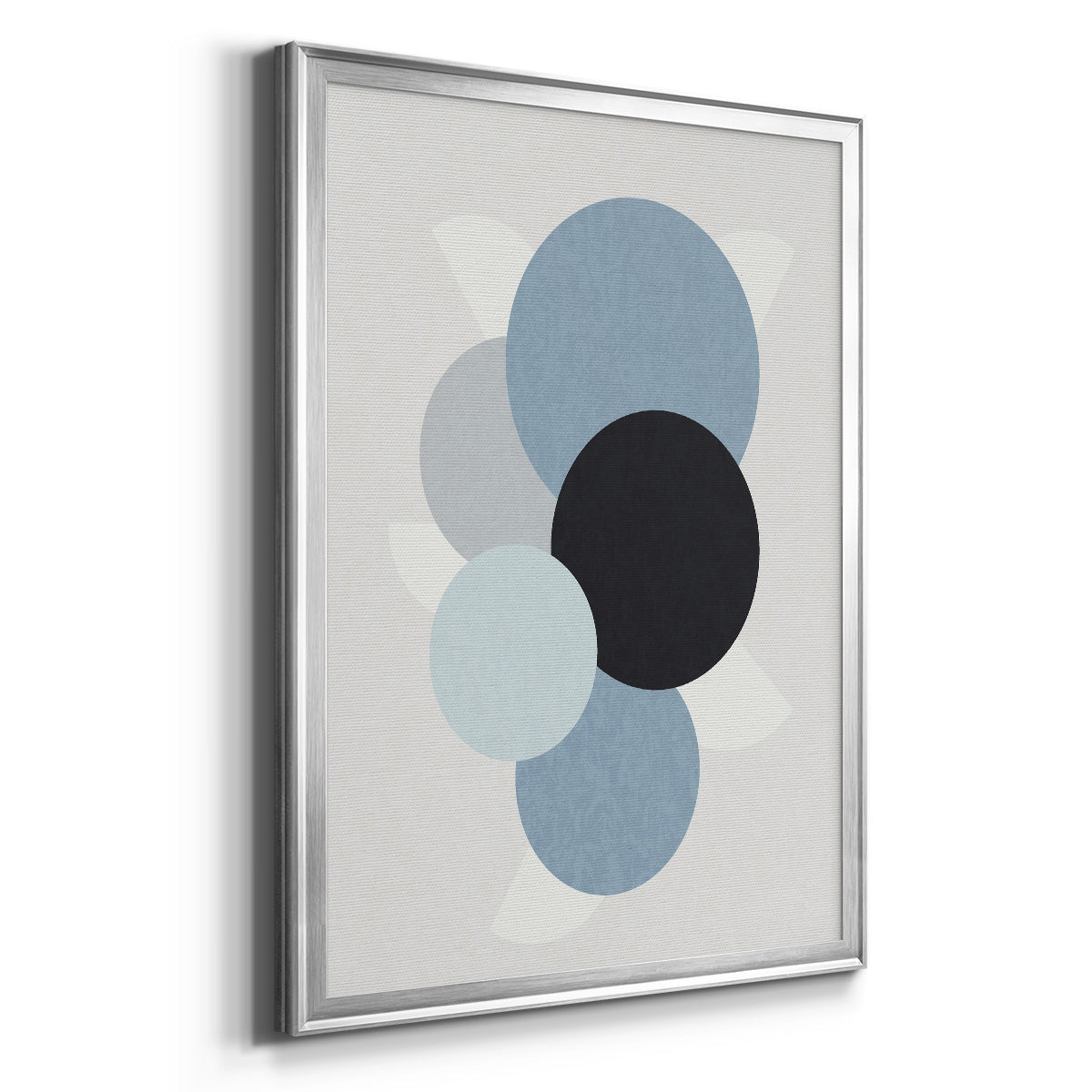 Shapely Blues II - Modern Framed Canvas Print