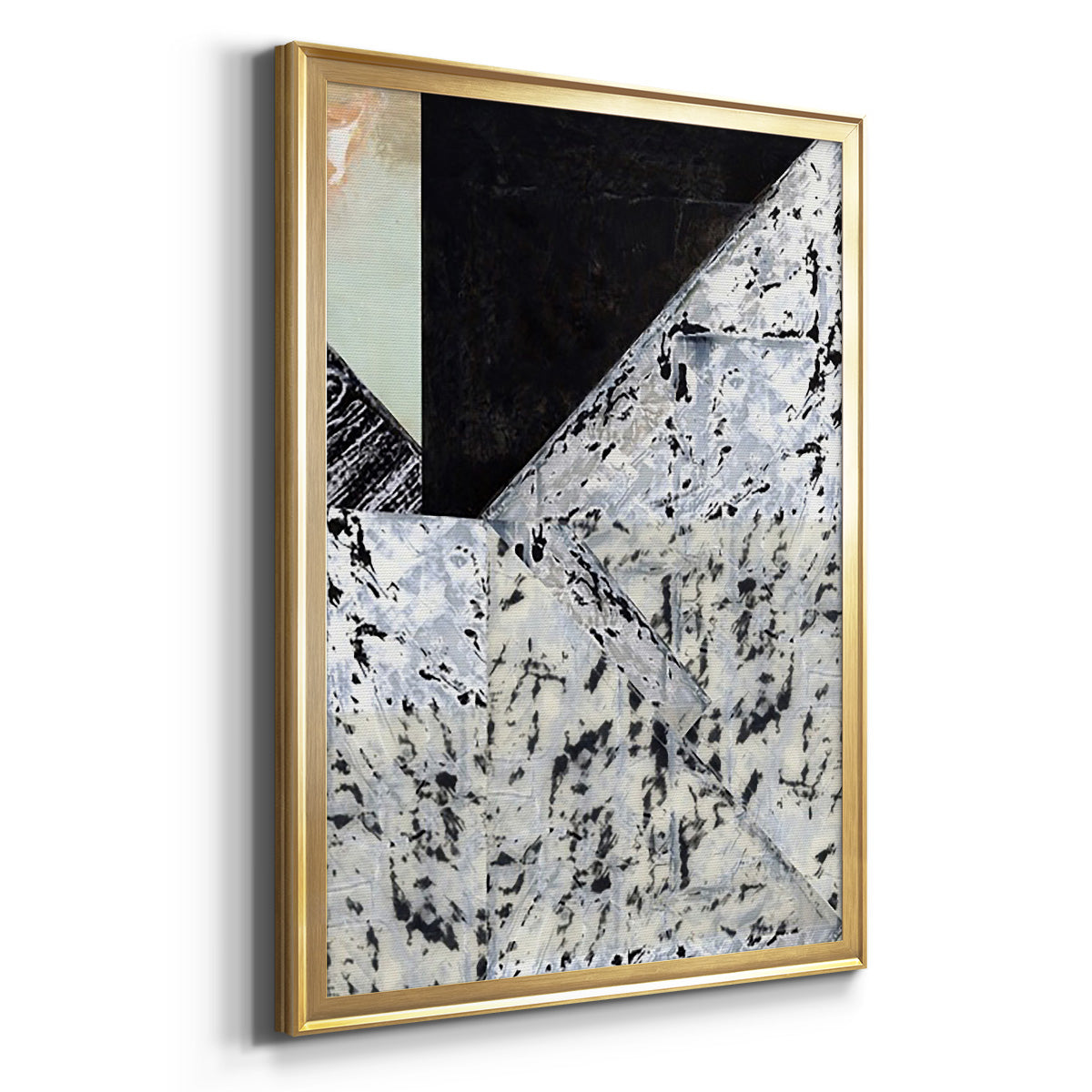 Tiles & Texture Abstract Angles II - Modern Framed Canvas Print