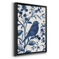 Bluebird Silhouette I - Modern Framed Canvas Print